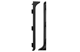 Заглушка левая Русский профиль из алюминия для алюминиевого плинтуса 80 мм, черный матовый